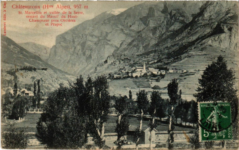 Carte postale ancienne Chateauroux 957 m - Saint-Marcellin et vallée de la ...