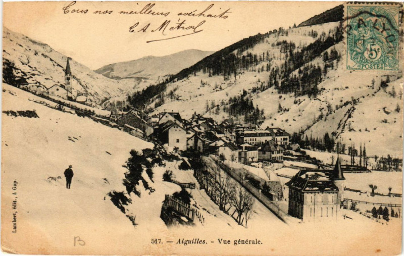 Carte postale ancienne Aiguilles - Vue générale à Aiguilles