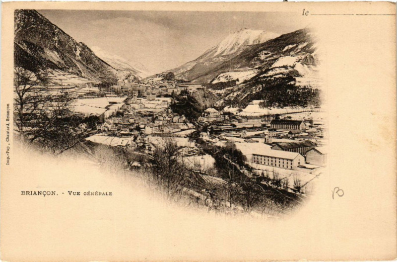 Carte postale ancienne Briancon - Vue générale à Briançon