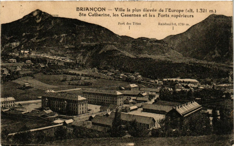 Carte postale ancienne Briancon - Ville la plus élevée de l'Europe (alt 1321 m) - Ste. .. à Briançon