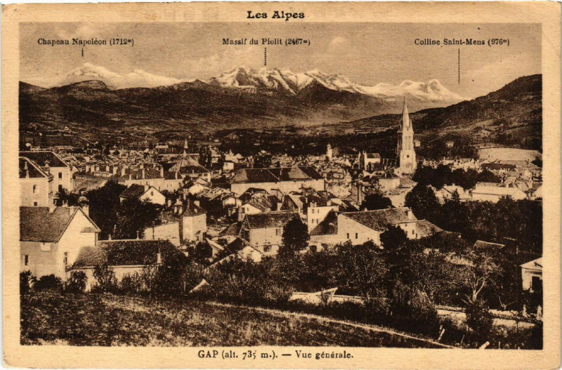 Carte postale ancienne Les Alpes