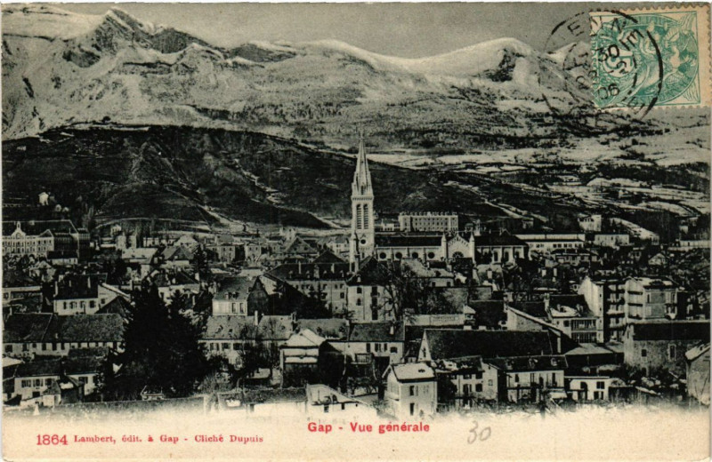 Carte postale ancienne Gap - Vue générale à Gap