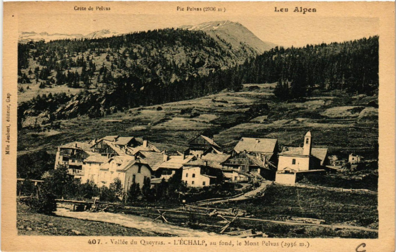 Carte postale ancienne Vallée du Queyras - L'Echalp