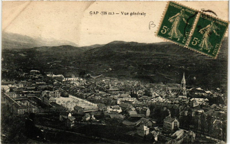 Carte postale ancienne Gap (735 m) - Vue générale à Gap