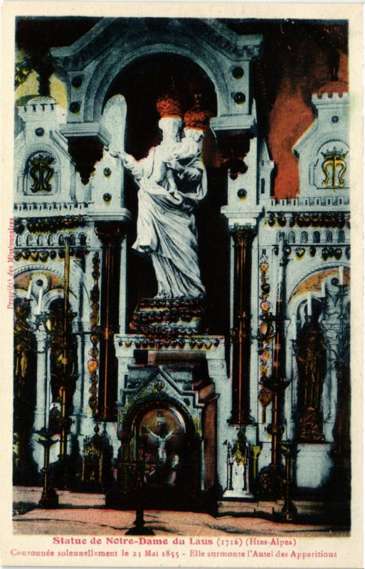 Carte postale ancienne Statue de Notre-Dame-du-Laus