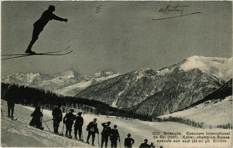 Carte postale ancienne Briancon - Concours International de Ski à Briançon