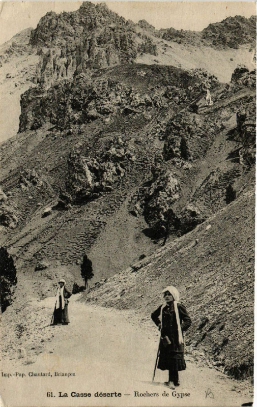Carte postale ancienne La Caisse deserte - Rochers de Gypse