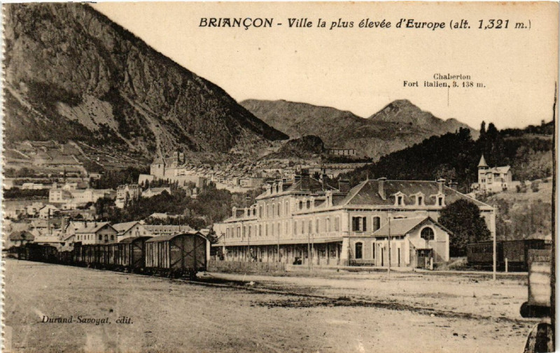 Carte postale ancienne Briancon - Ville la plus elevee d'europe à Briançon