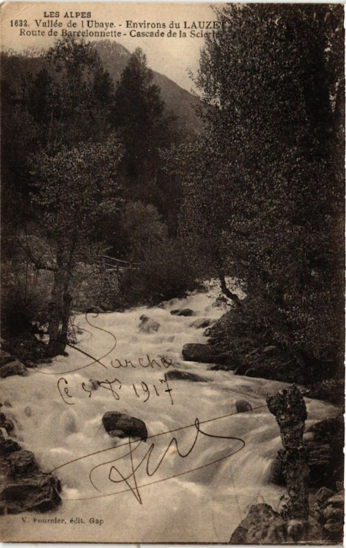 Carte postale ancienne Vallée de l'Ubaye - Environs du Lauzet