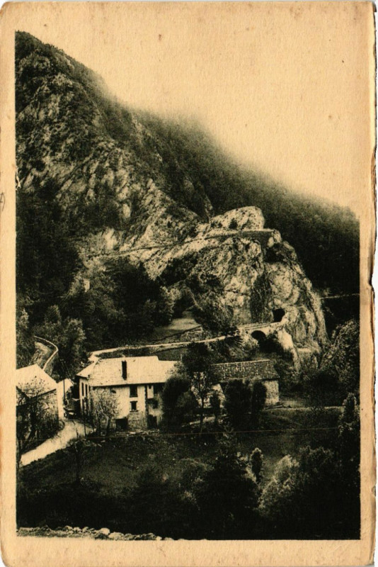 Carte postale ancienne Route des Alpes - Dans Le Queyras