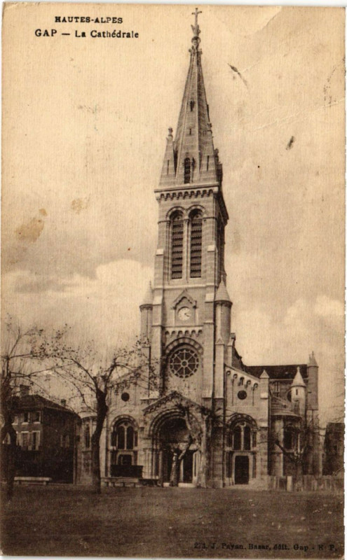 Carte postale ancienne Gap - La Cathedrale à Gap
