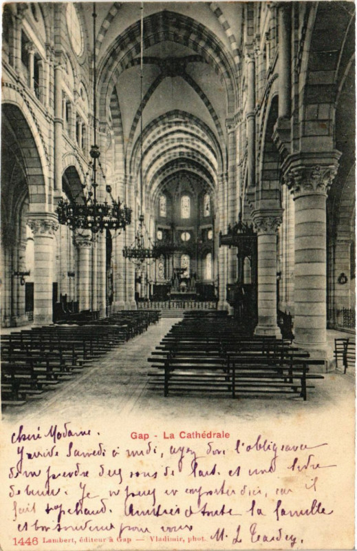 Carte postale ancienne Gap - La Cathedrale à Gap