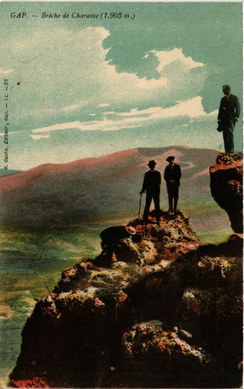 Carte postale ancienne Gap - Breche de Charance à Gap