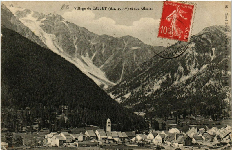 Carte postale ancienne Village du Casset et son Glacier