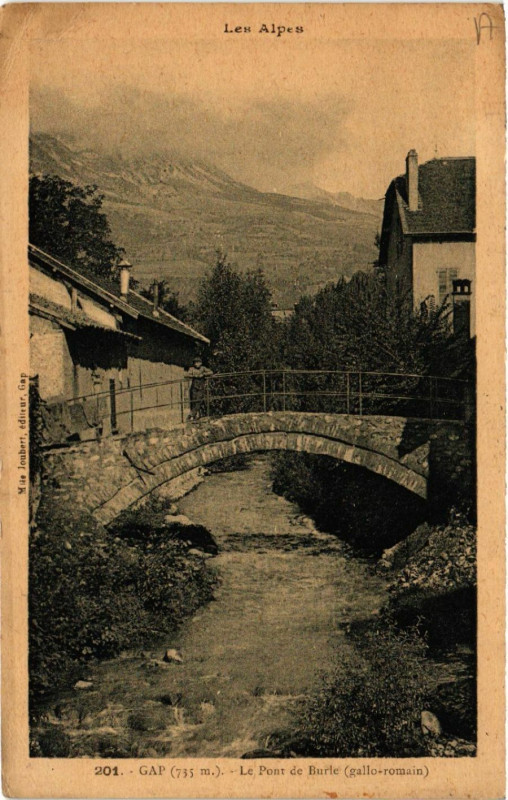 Carte postale ancienne Gap - Le Pont de Burle à Gap