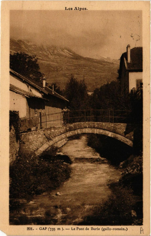 Carte postale ancienne Gap - Le Pont de Burle à Gap