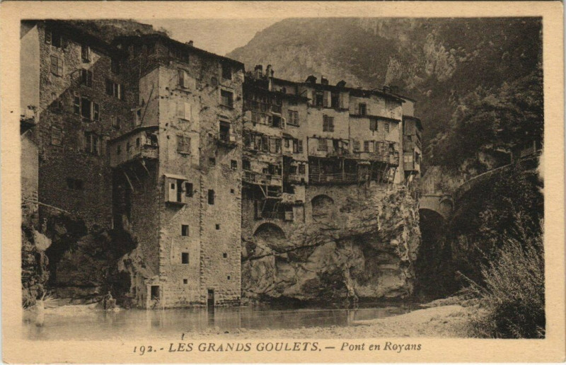 Carte postale ancienne Les Grands Goulets - Pont en Royans à Pont-en-Royans