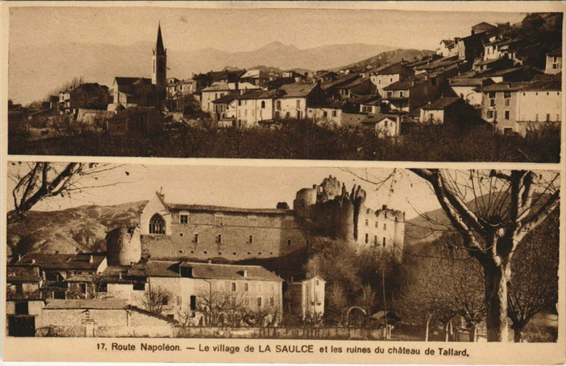 Carte postale ancienne Route Napoléon - Le village de La Saulce