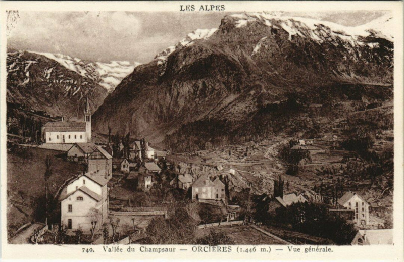 Carte postale ancienne Vallée du Champsaur - Orcieres