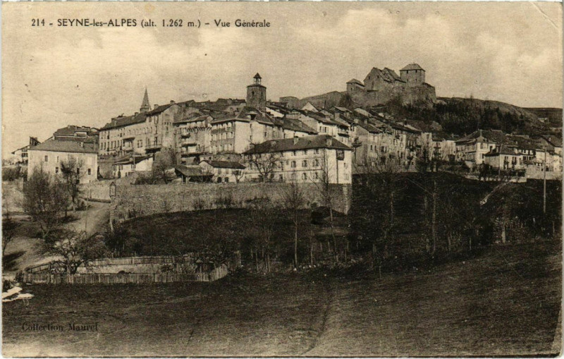 Carte postale ancienne Seyne-les-Alpes Vue generale à Seyne