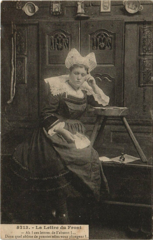 Carte postale ancienne La Lettre du Front