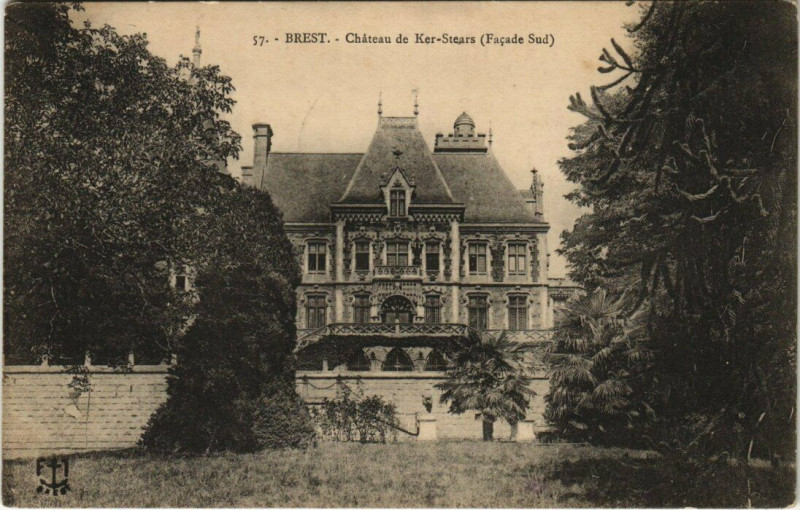 Carte postale ancienne Brest - Chateau de Ker-Stears à Brest