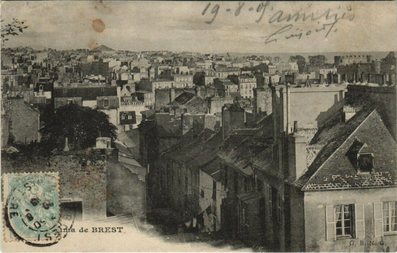 Carte postale ancienne Brest Panorama à Brest