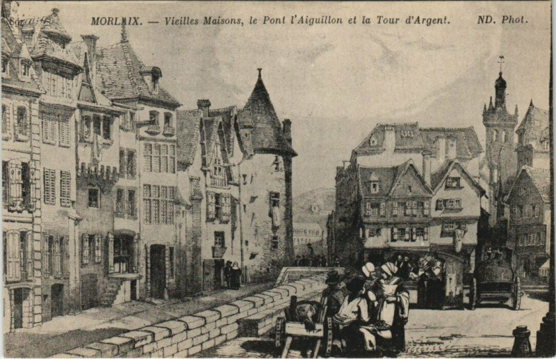 Carte postale ancienne Morlaix - Vieilles Maisons à Morlaix