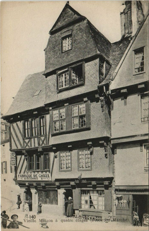 Carte postale ancienne Morlaix Vieille Maison à Morlaix