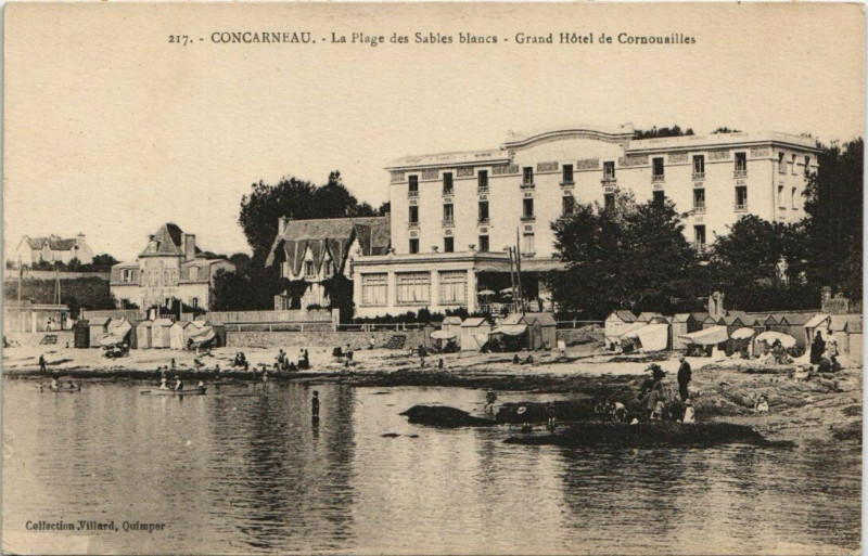 Carte postale ancienne Concarneau - La Plage à Concarneau