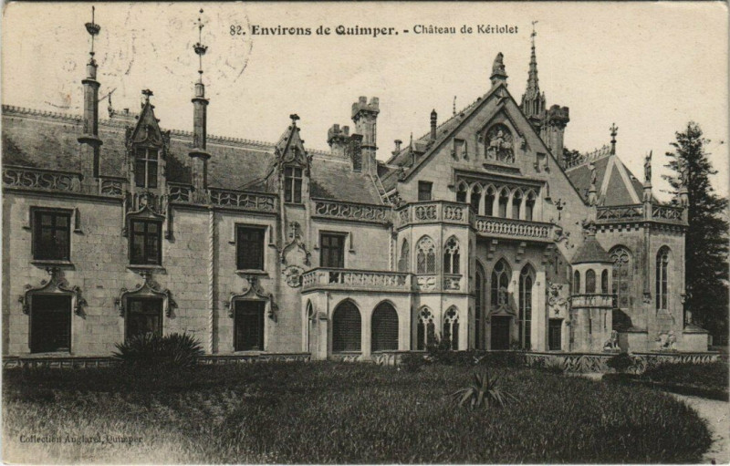 Carte postale ancienne Env. de Quimper - Chateau de Kériolet à Quimper