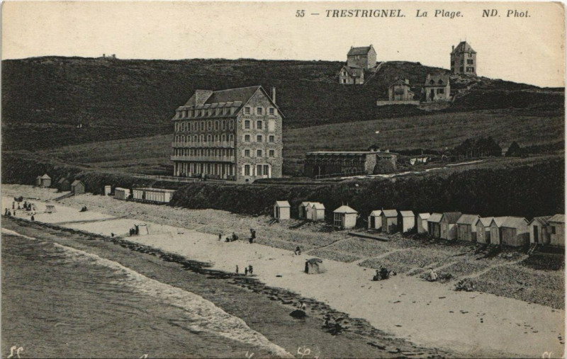 Carte postale ancienne Trestrignel - La Plage