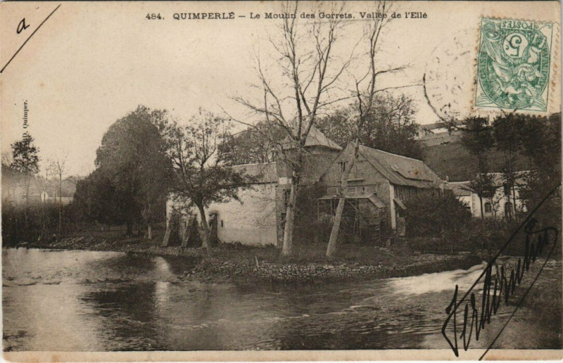 Carte postale ancienne Quimperle - Le Moulin des Gorrets à Quimperlé