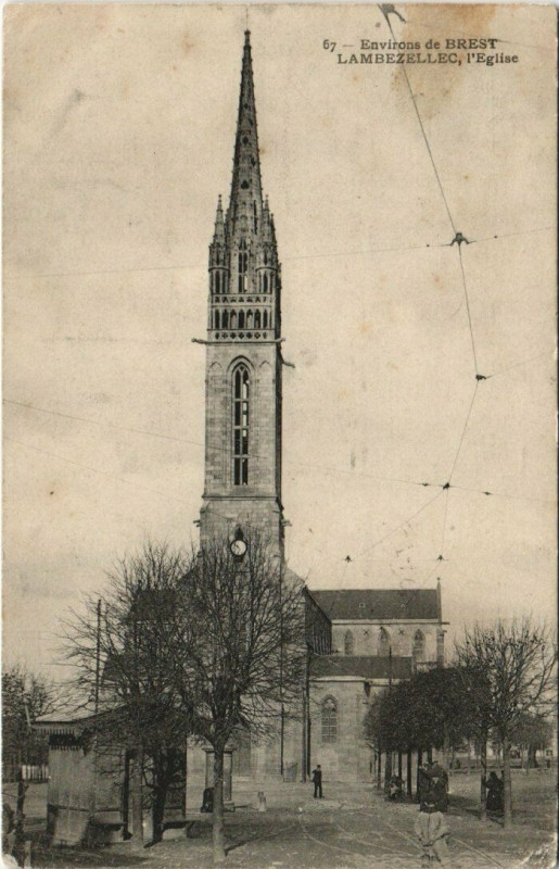 Carte postale ancienne Env. de Brest - Lambezellec à Brest