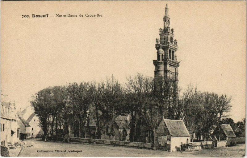 Carte postale ancienne Roscoff - Notre-Dame de Croaz-Baz à Roscoff