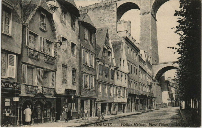 Carte postale ancienne Morlaix - Vieilles Maisons à Morlaix