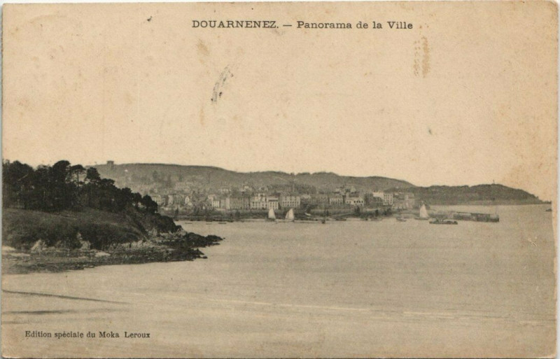 Carte postale ancienne Douarnenez - Panorama de la Ville à Douarnenez