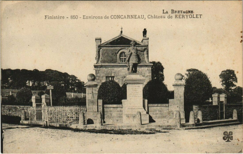 Carte postale ancienne Env. de Concarneau Chateau de Keryolet à Concarneau