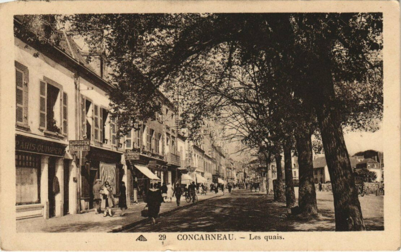 Carte postale ancienne Concarneau - Les quais à Concarneau