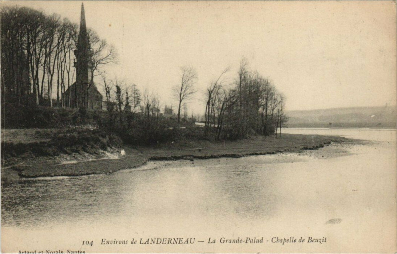 Carte postale ancienne La Grande-Palud - Chapelle de Beuzit à Landerneau