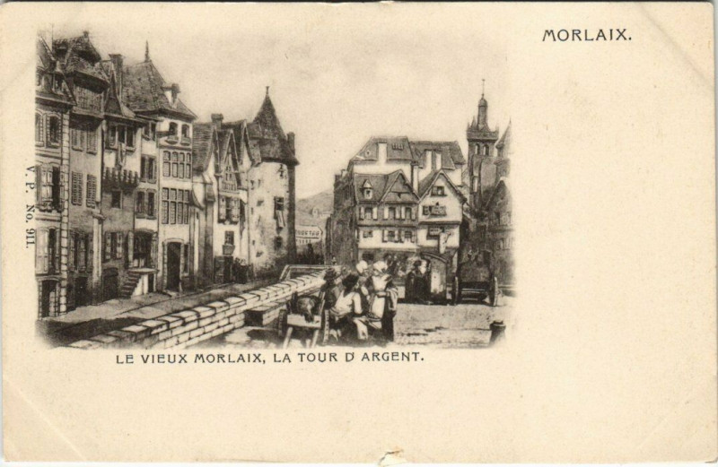 Carte postale ancienne Morlaix Tour d'Argent à Morlaix