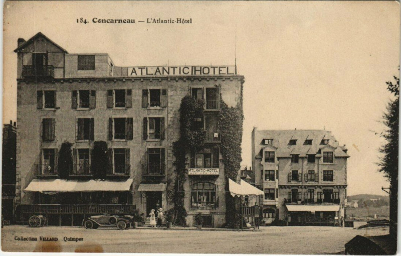 Carte postale ancienne Concarneau Atlantic Hotel à Concarneau