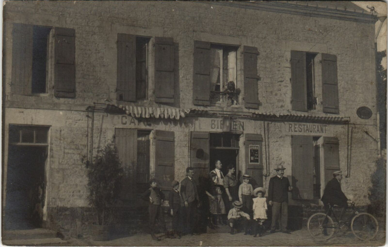 Carte postale ancienne Carte photo restaurant café