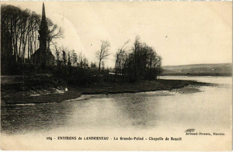 Carte postale ancienne La Grande-Palud - Chapelle de Beuzit à Landerneau
