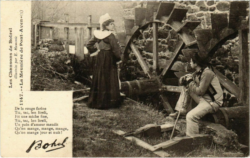 Carte postale ancienne Pont Aven- La Meuniere France à Pont-Aven
