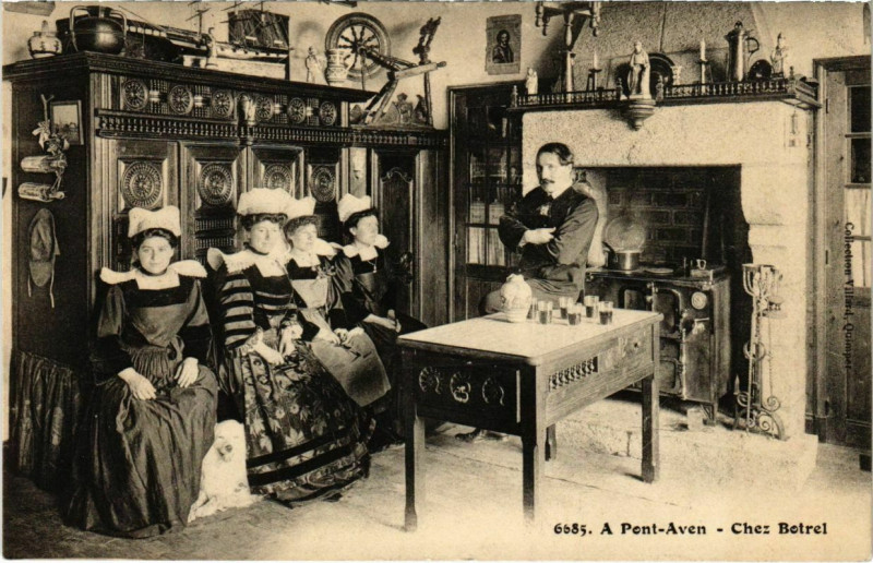 Carte postale ancienne Pont Aven- Chez Botrel France à Pont-Aven