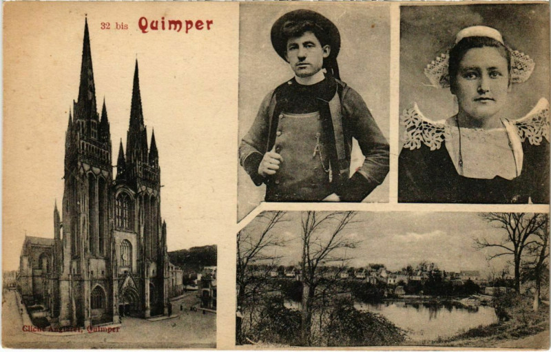 Carte postale ancienne Quimper- souvenir France à Quimper