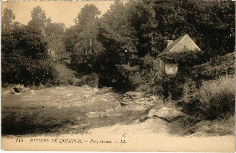 Carte postale ancienne Quimper- Porz Guine France à Quimper