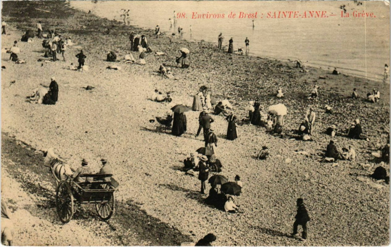 Carte postale ancienne Sainte-Anne - La Greve - Environs de Brest à Brest