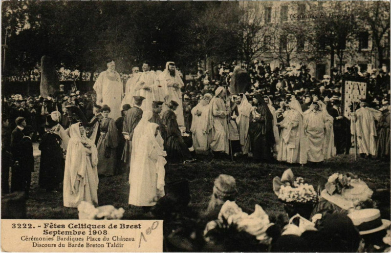 Carte postale ancienne Fetes Celtiques de Brest - Septembre 1908 - Folklore à Brest